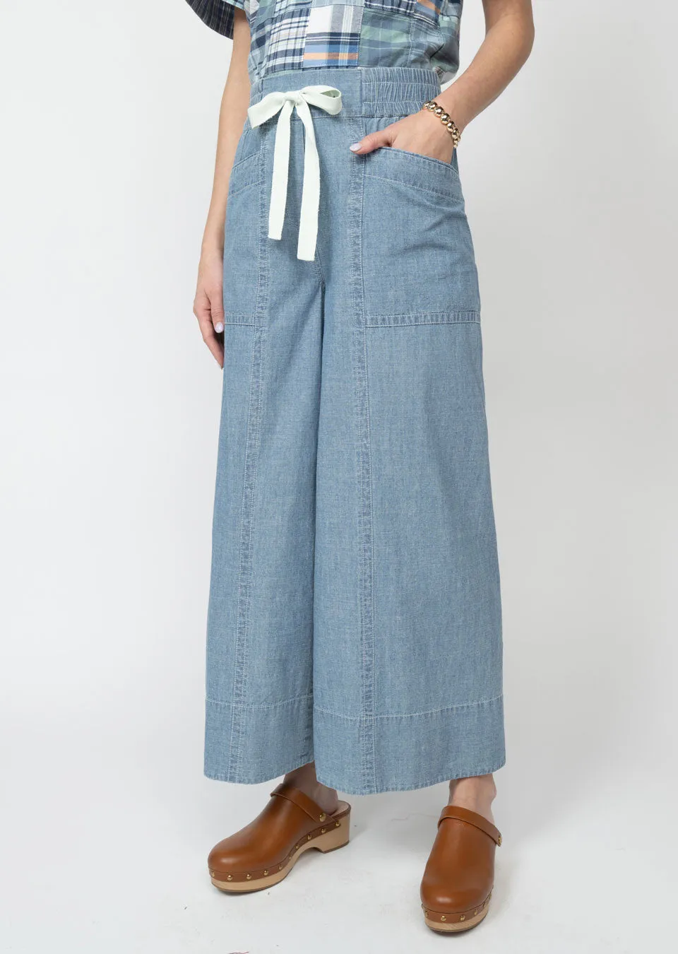 DRAWSTRING CROP PANT