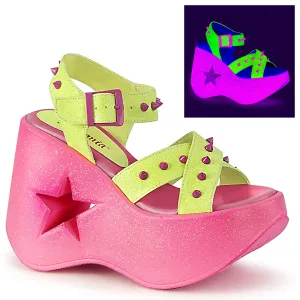 DYNAMITE-02  Neon Yellow Glitter/Pink