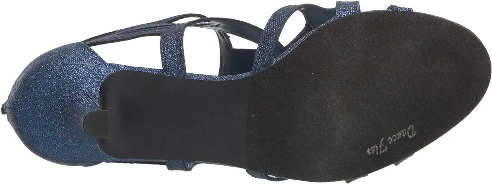 Easy Street Women's Flattery Heeled Glitter Heeled Sandal Navy Glitter Blue 6.5W