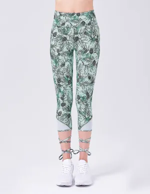 easyoga Lespiro Ballet Tie Leggings - F56 Pinecones Tree