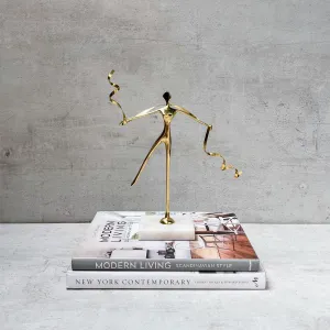 Edit House & Home-Home Artisan Golden Ballet of Silk Brass Sculpture