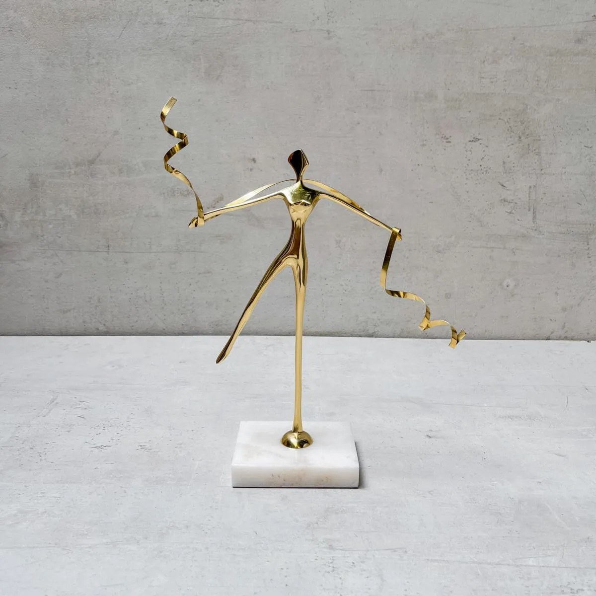 Edit House & Home-Home Artisan Golden Ballet of Silk Brass Sculpture