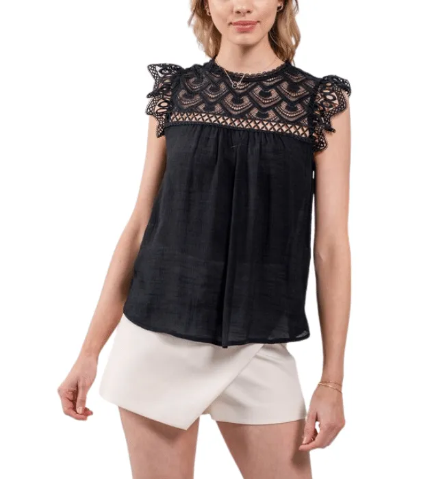 España Lace Trim Top