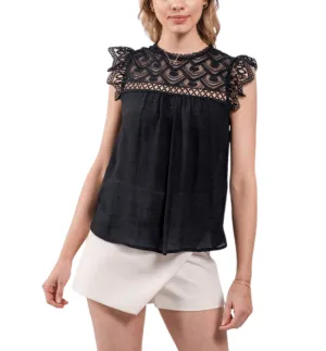 España Lace Trim Top