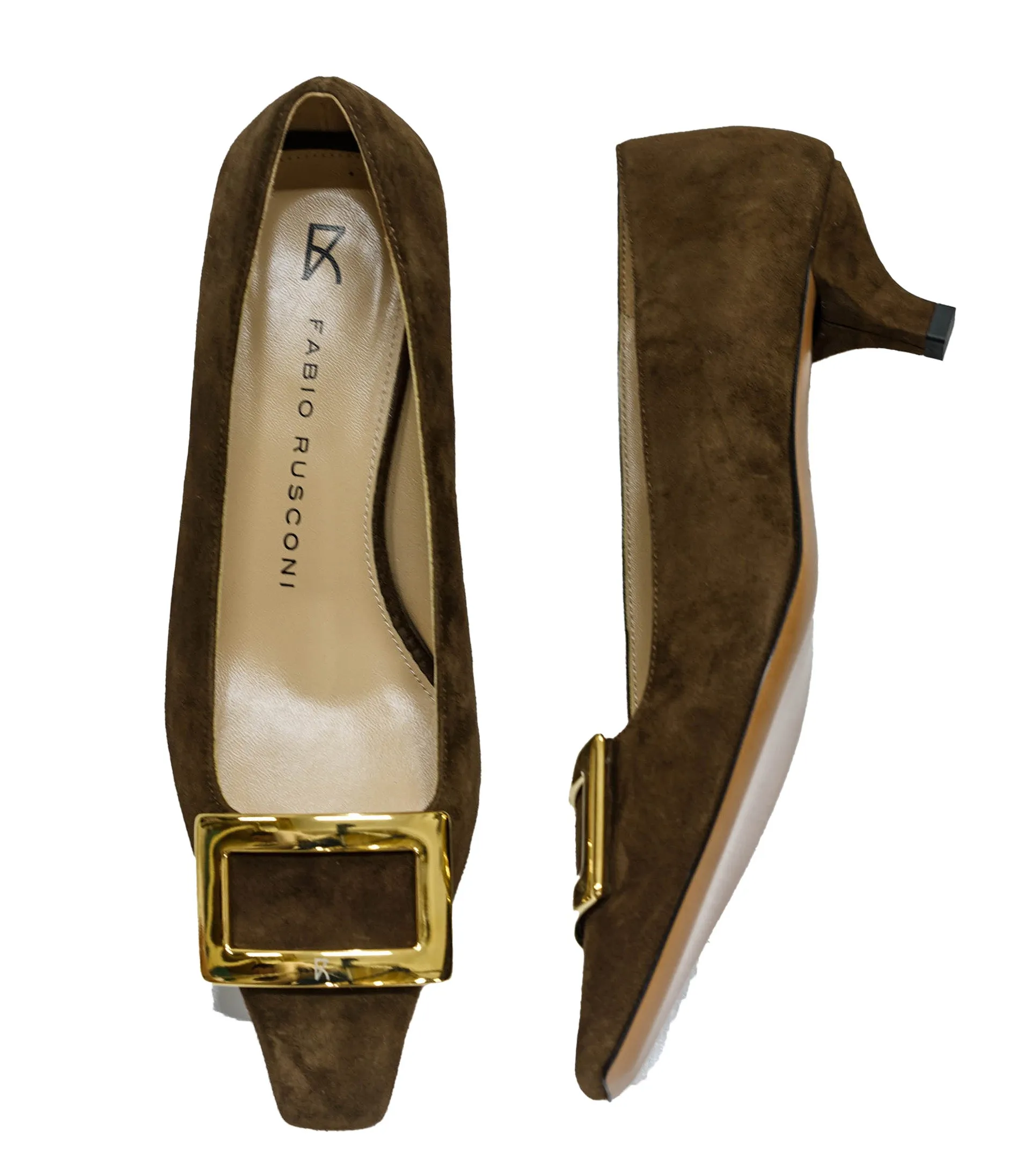 Fabio Rusconi Women’s Brown Suede Buckle Shoe I-2421 - IMPERIA 30%OFF