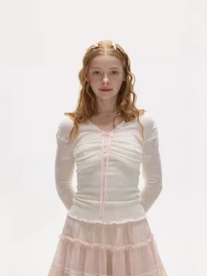 Fairy Whisper Sheer Bow Top