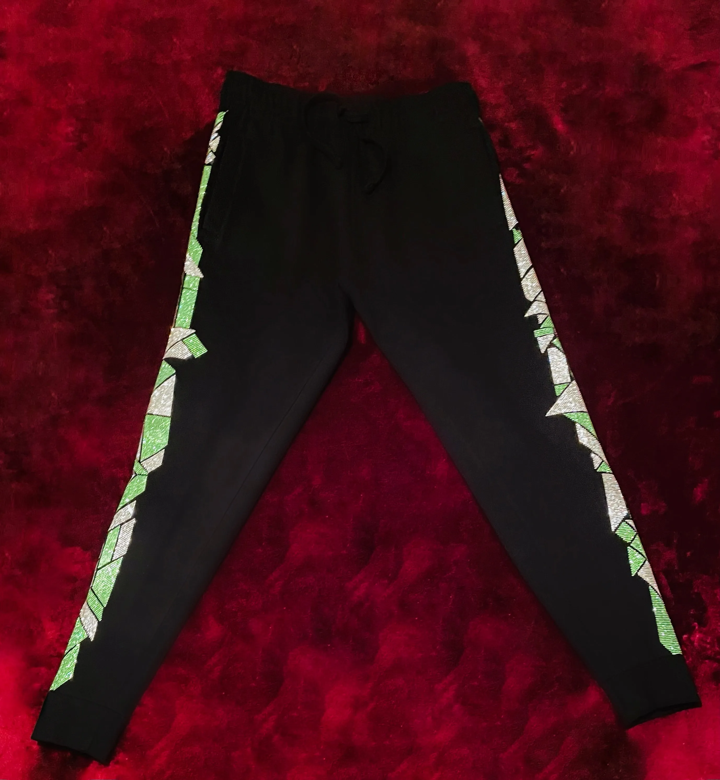 Fallon Aurielle Unisex Signature Celebration Jogging Set (Black, Silver & Lime Green)