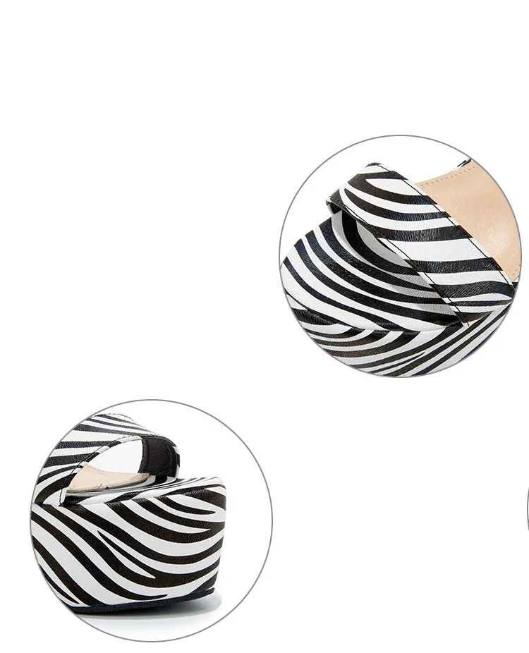Fashion Open Toe Sandals Women's Summer Casual One-Piece Buckle with Muffin Thick-soled Wedge Sandals