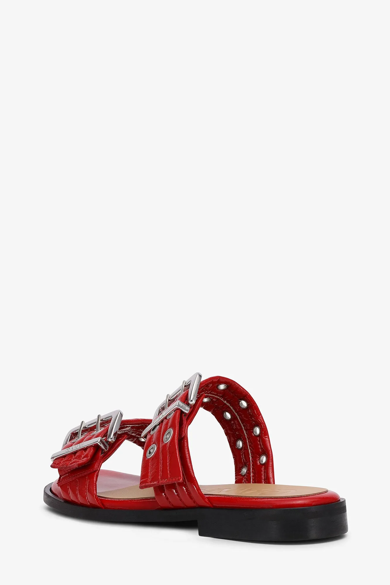 FEMININE BUCKLE TWO STRAP SANDAL