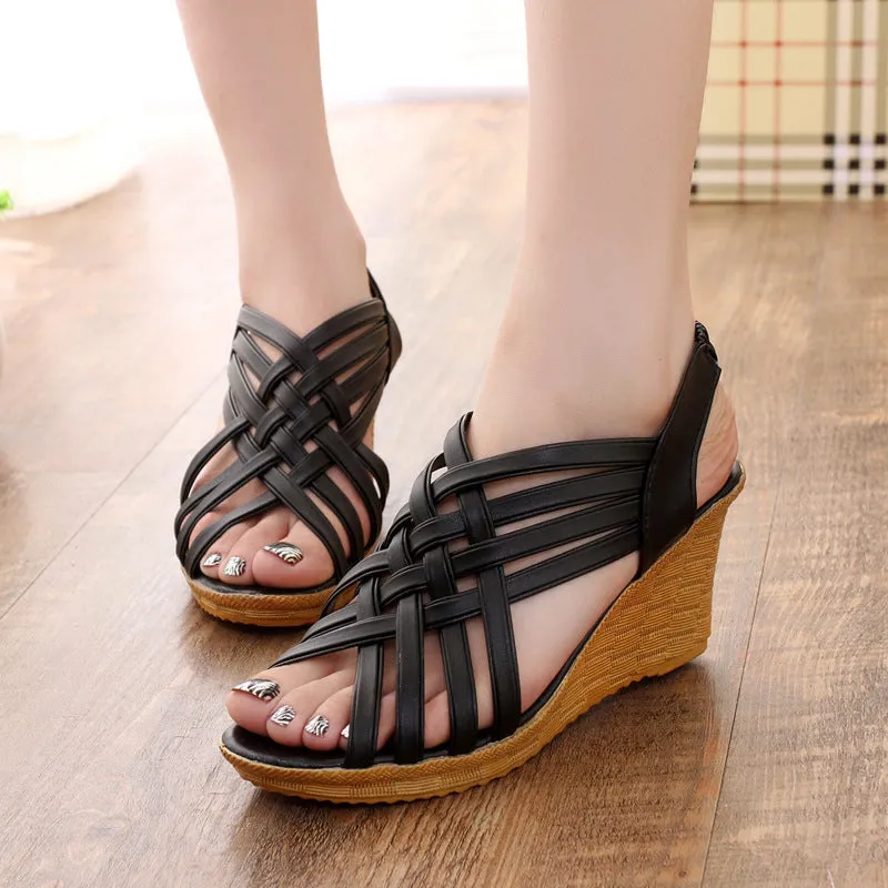 Fishbill Wedge Sandals