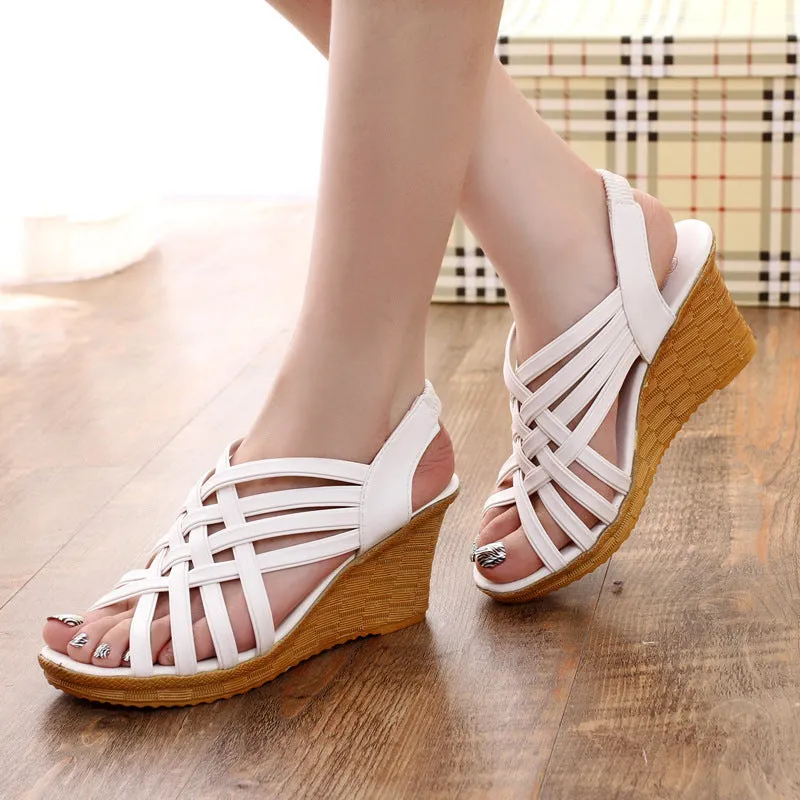 Fishbill Wedge Sandals