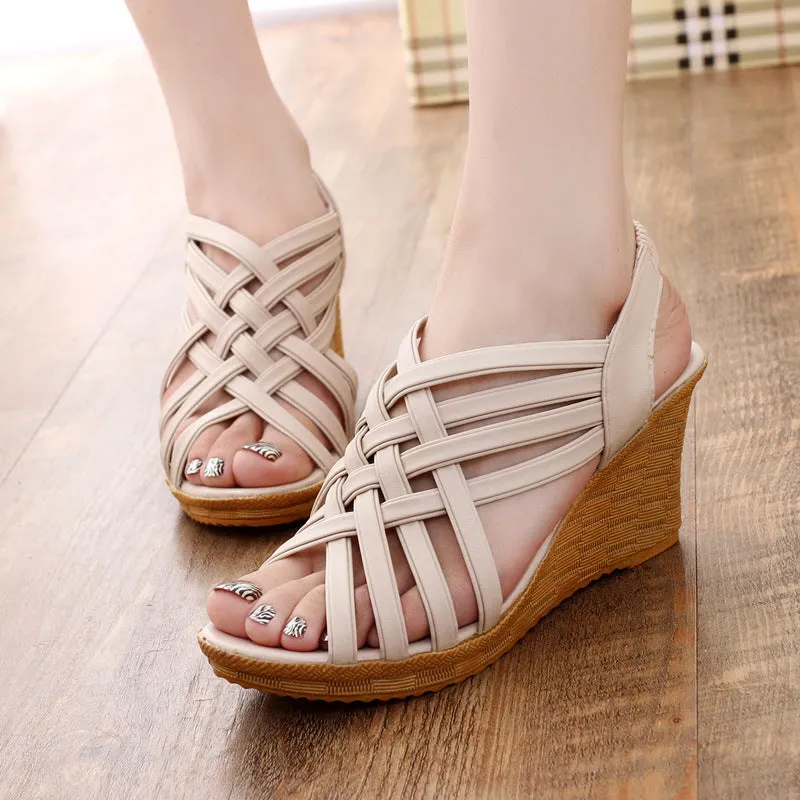 Fishbill Wedge Sandals