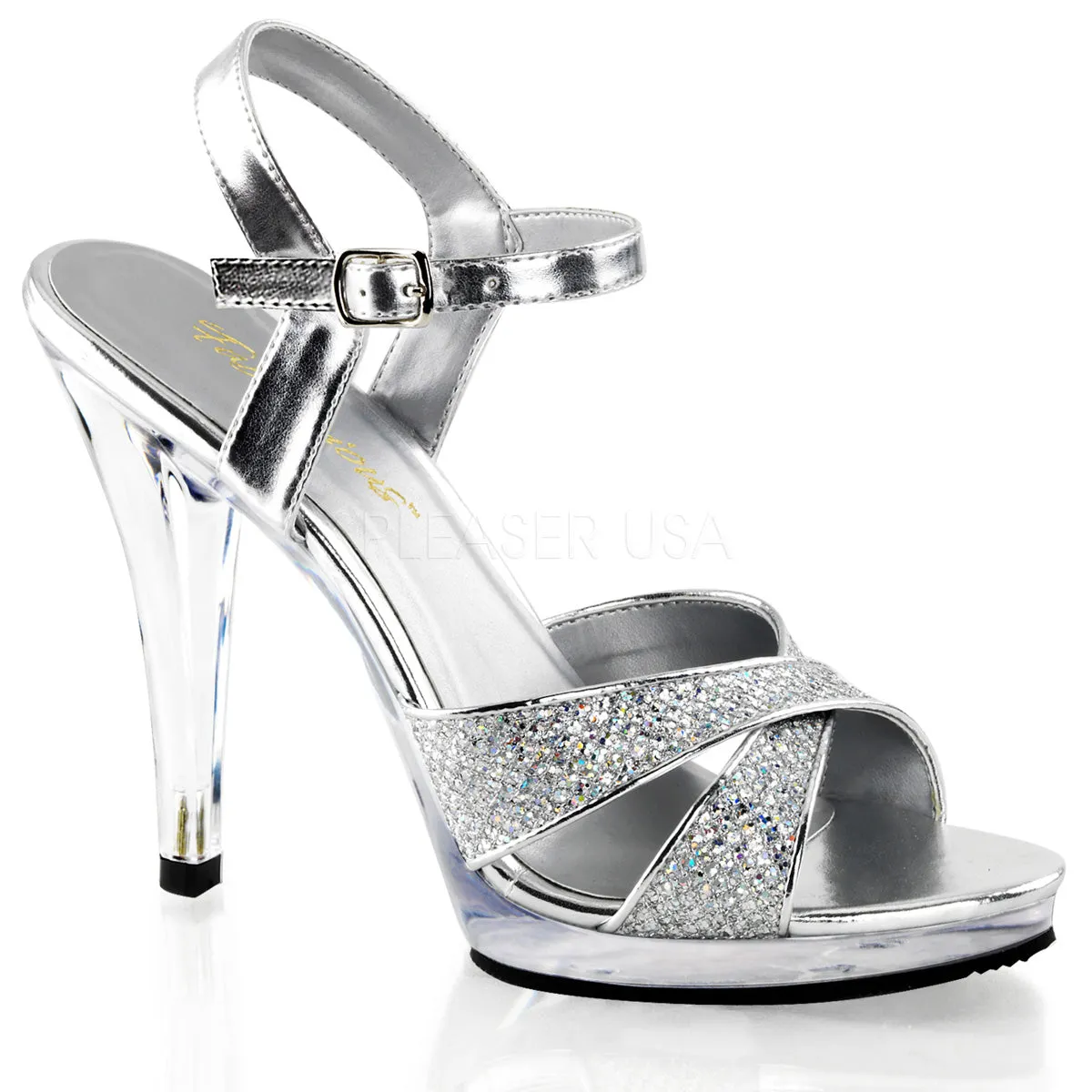 FLAIR-419(G)  Silver Multi Glitter/Clear