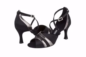 Freed Amelia Ladies Black and Pewter Ballroom Shoes