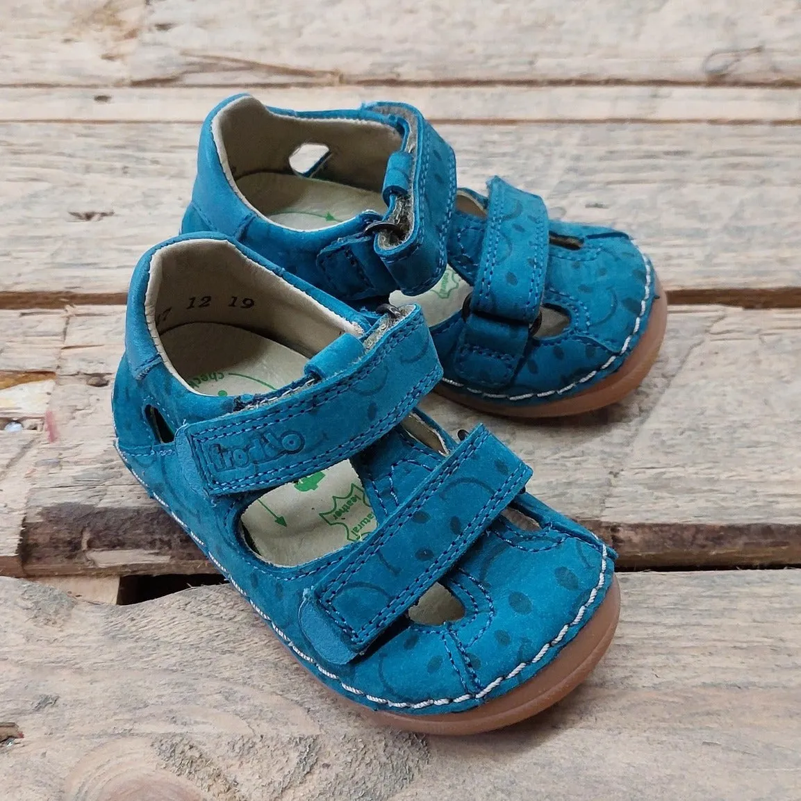 Froddo Suede Closed Toe Sandal In Denim