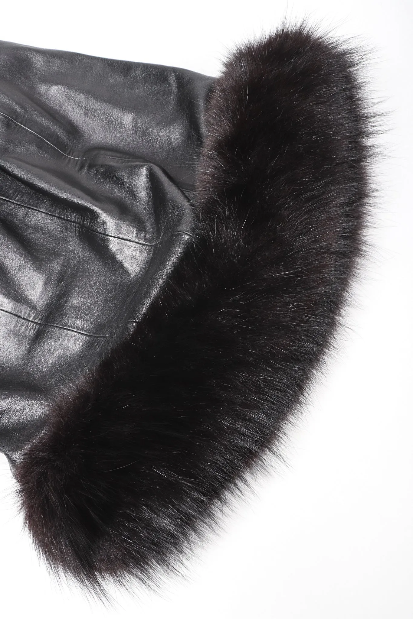 Fur Trimmed Leather Sheath