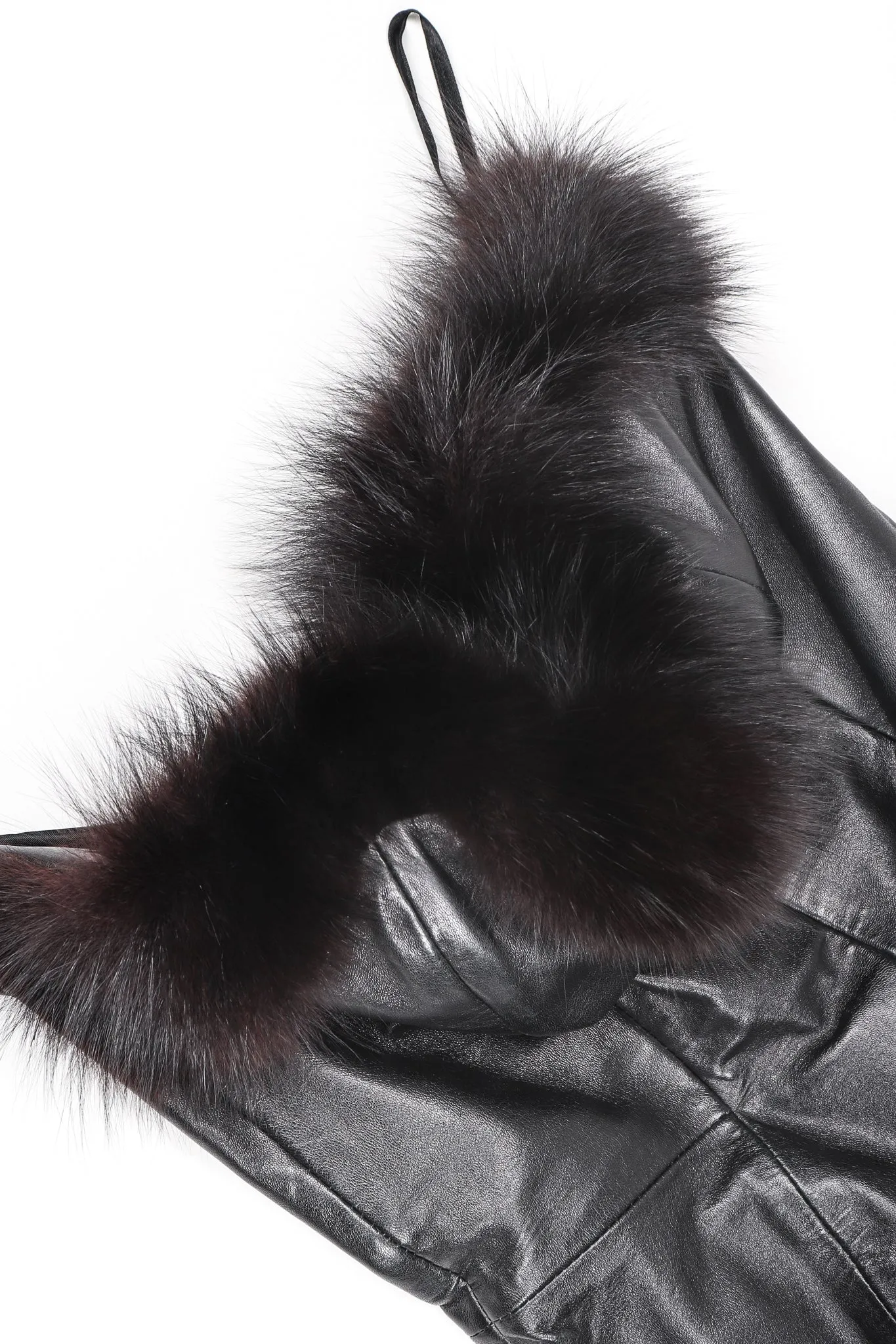 Fur Trimmed Leather Sheath