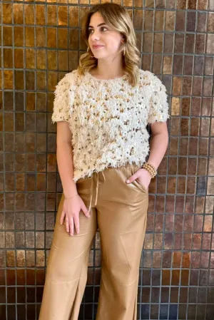 Fuzzy Sparkle Tee Top