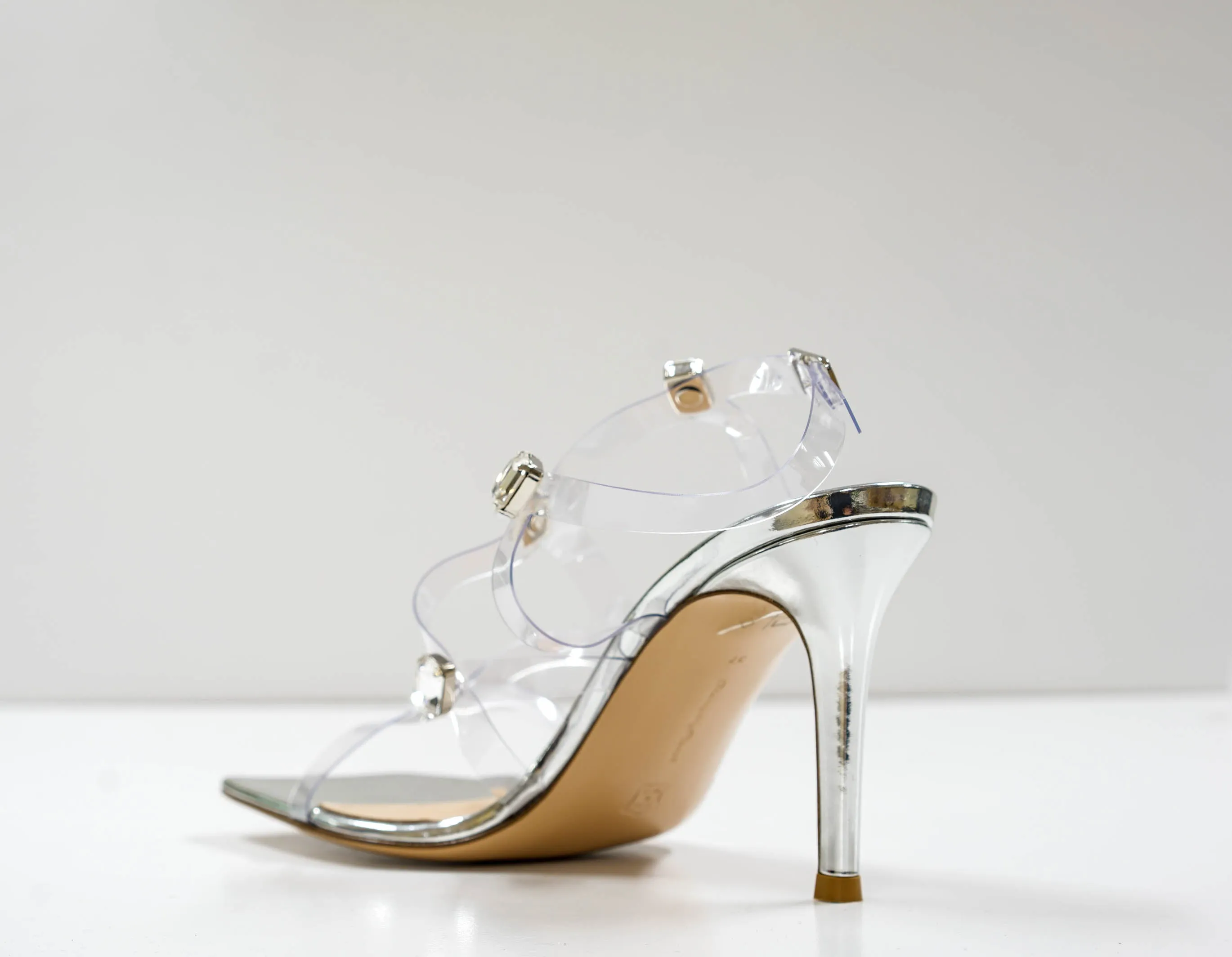 Gianvito Rossi Women's Glass & Metal Crystal Fever Sandal G3216 40% OFF Last pair