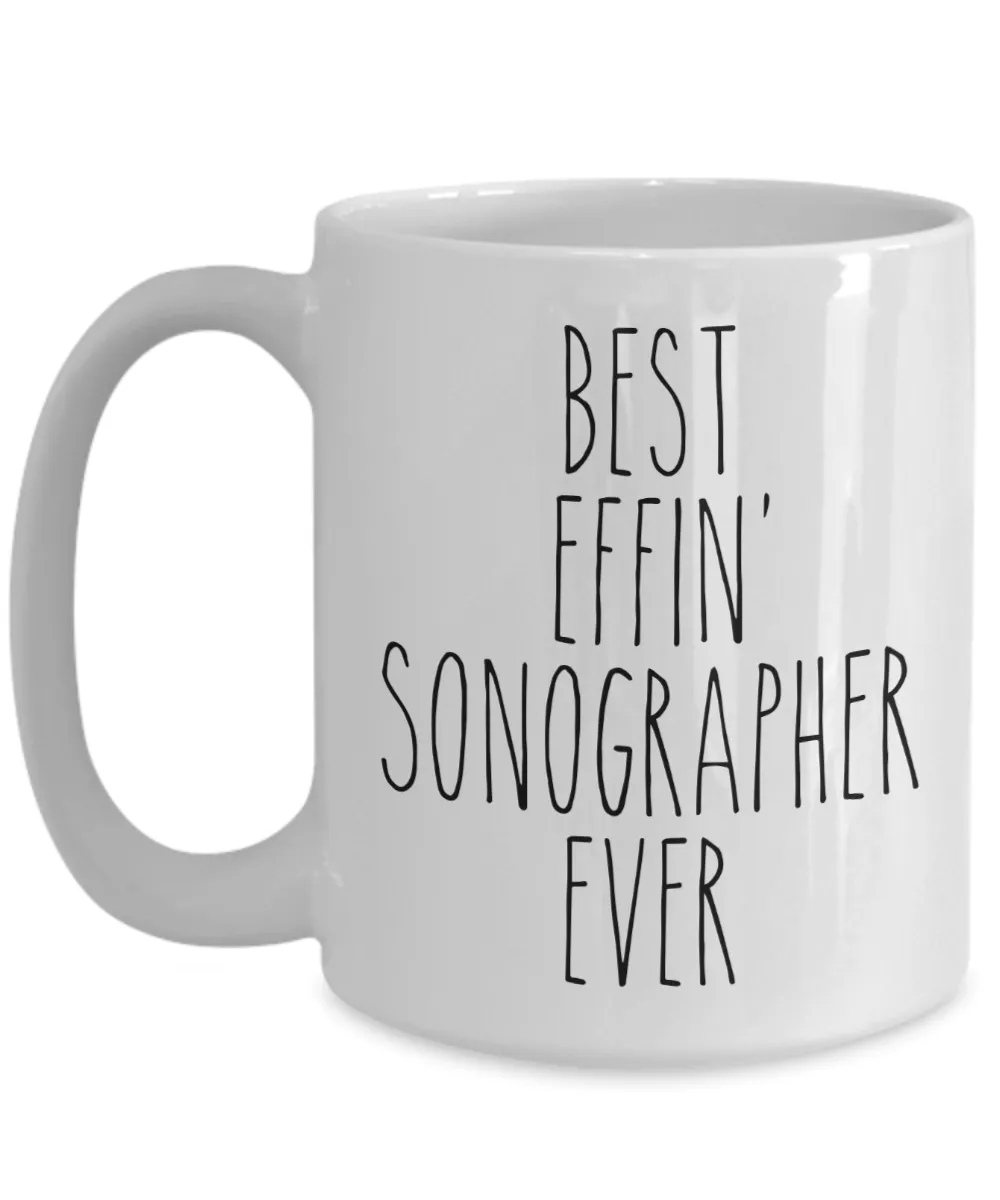 Gift For Sonographer Best Effin' Sonographer Ever Mug Coffee Cup Funny Coworker Gifts
