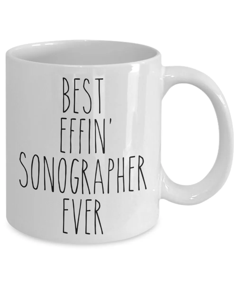 Gift For Sonographer Best Effin' Sonographer Ever Mug Coffee Cup Funny Coworker Gifts