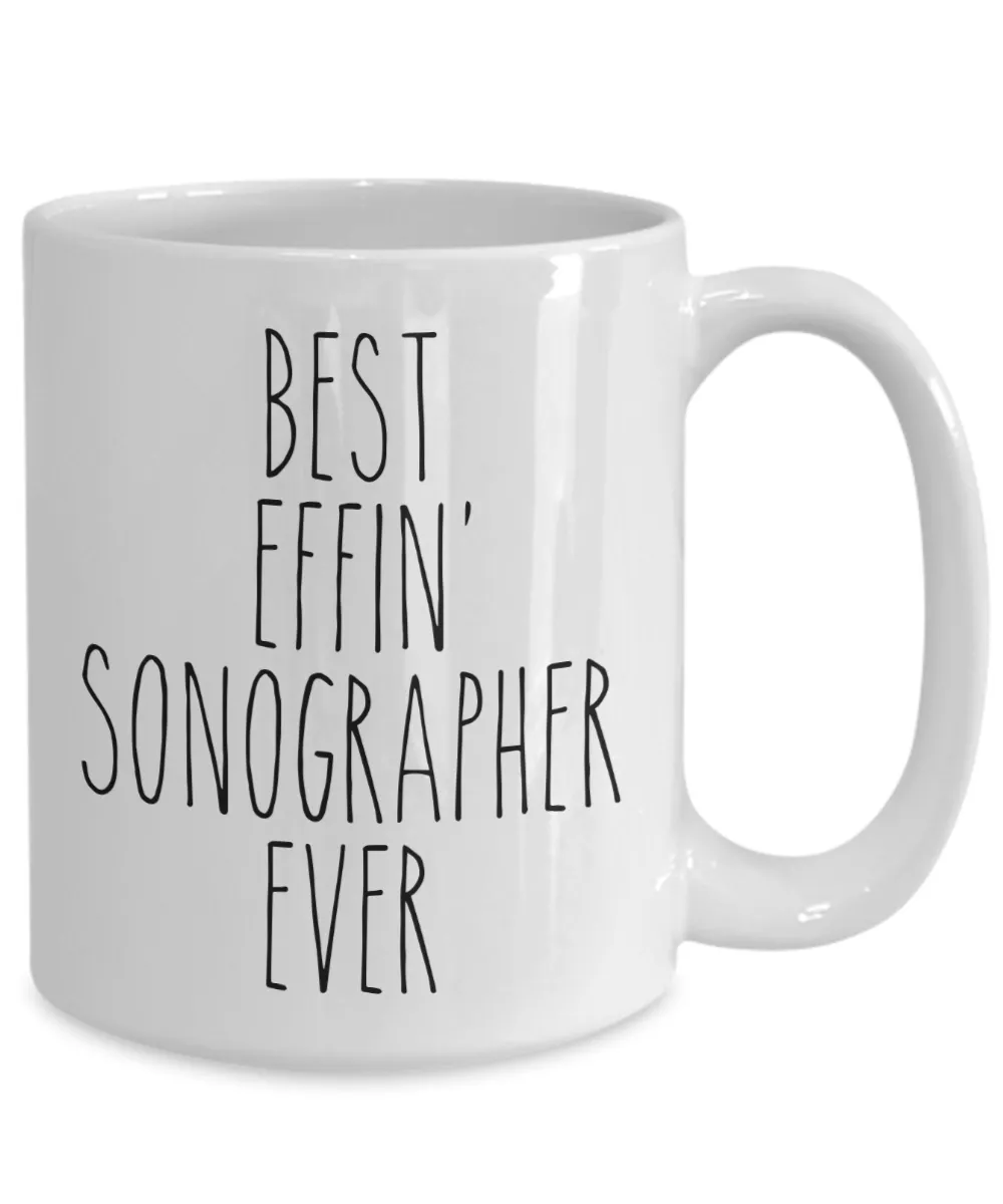 Gift For Sonographer Best Effin' Sonographer Ever Mug Coffee Cup Funny Coworker Gifts