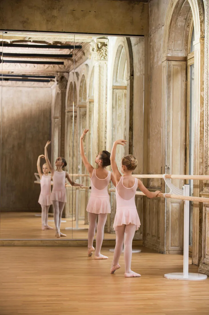 Girls' Mixed Media Ballet Leotard