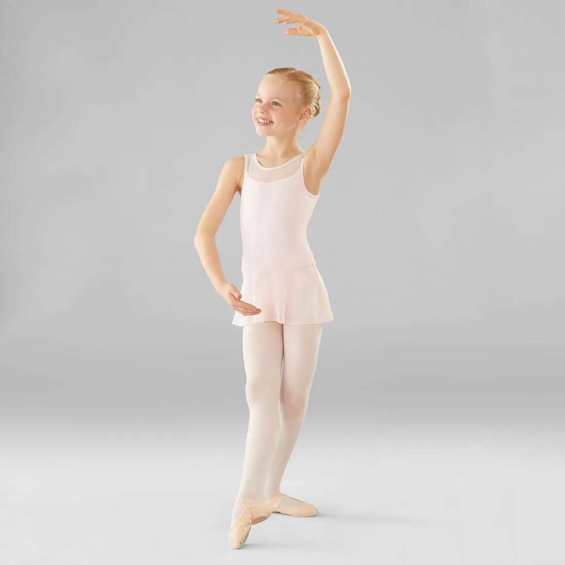 Girls' Mixed Media Ballet Leotard