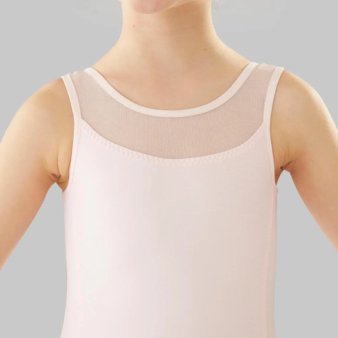 Girls' Mixed Media Ballet Leotard