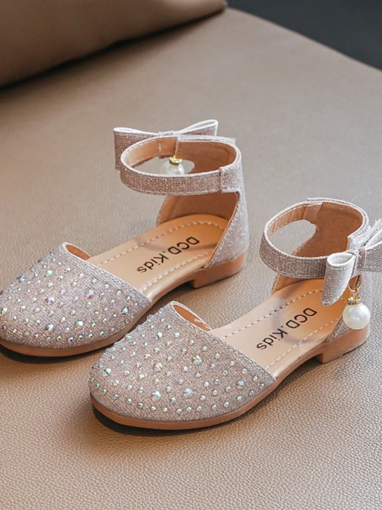Girls Princess Sandals Baby Shoes Brand New Kids Shoes for Wedding Party Bling Summer Flat Sandals Fashion Breathable
