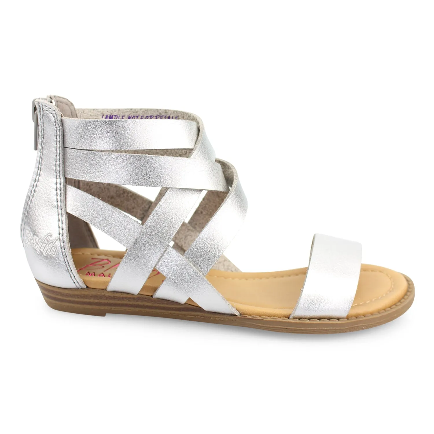 Girls Silver Blowfish Sandals