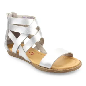 Girls Silver Blowfish Sandals
