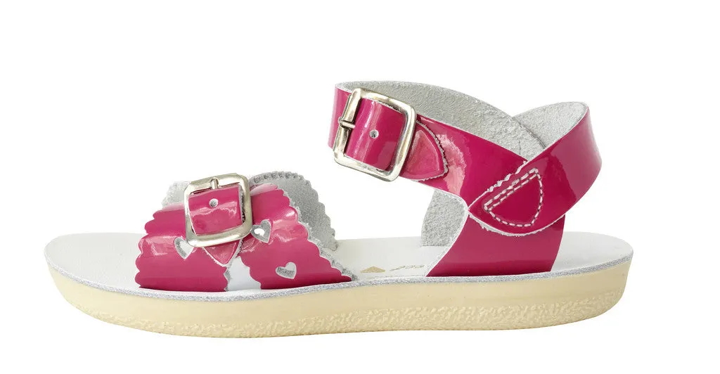 Girls Sun San Shiny Fushia Sweetheart Sandals