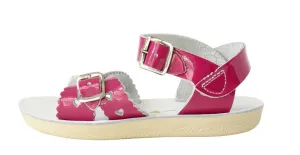 Girls Sun San Shiny Fushia Sweetheart Sandals