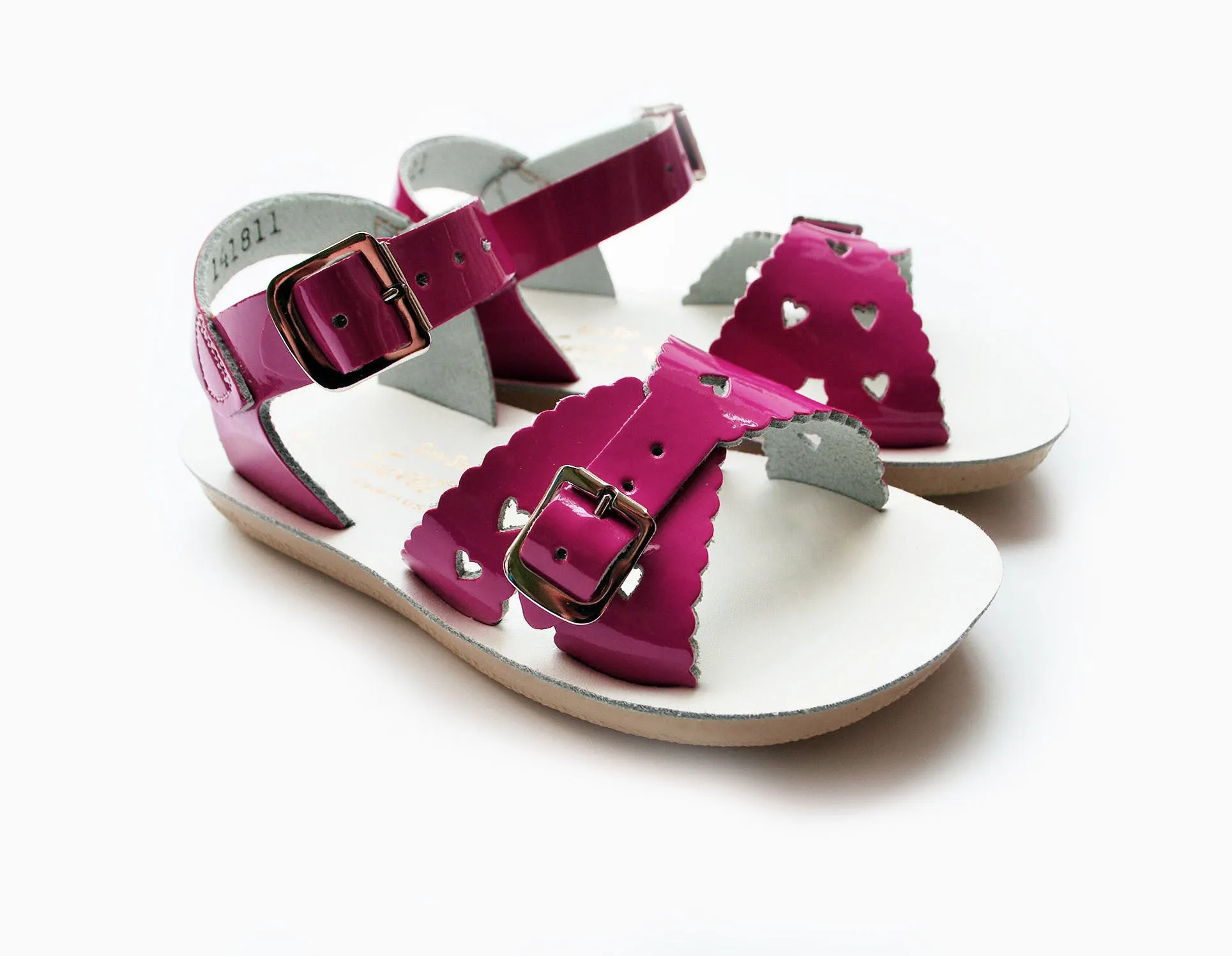 Girls Sun San Shiny Fushia Sweetheart Sandals