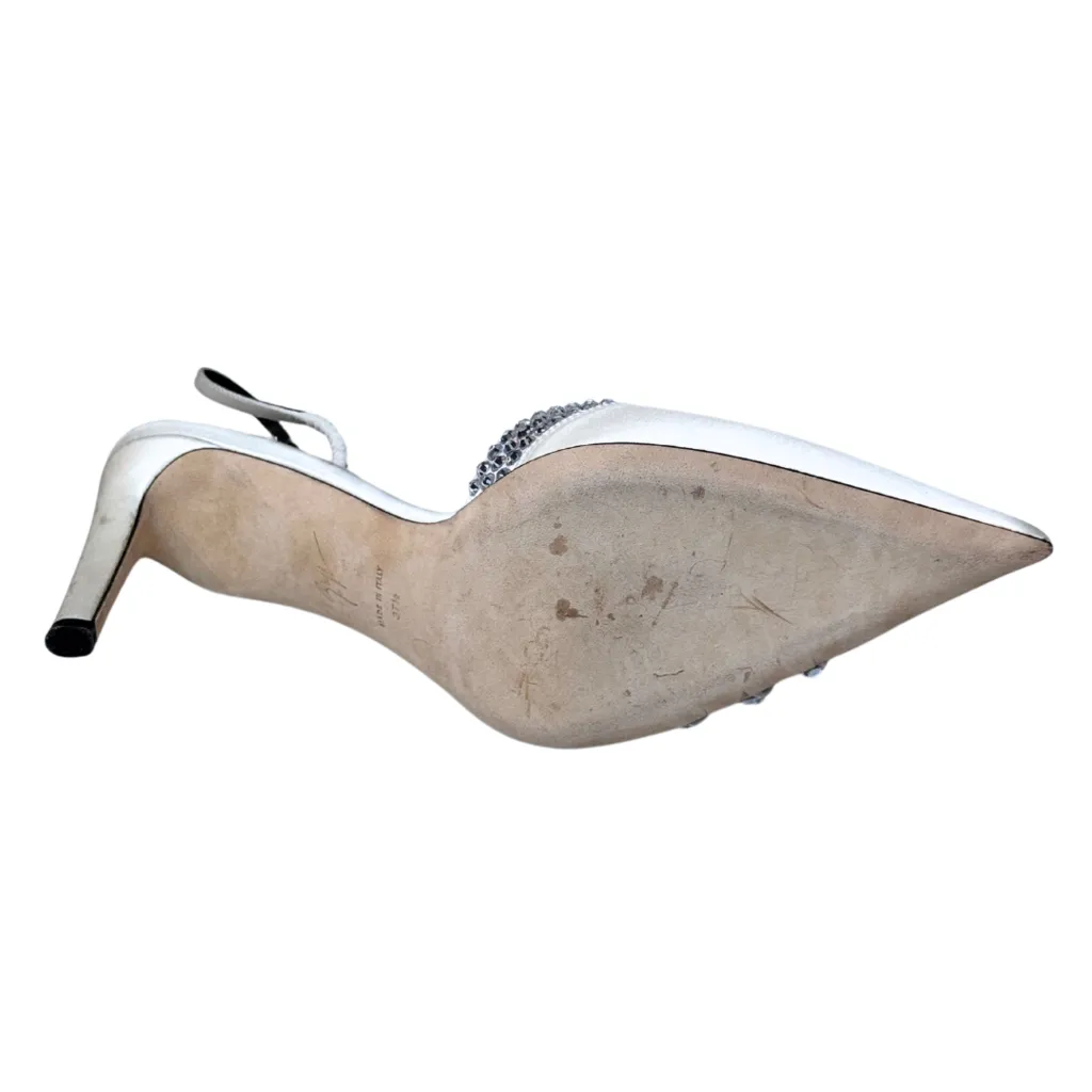 Giuseppe Zanotti Cream Crystal Strappy Heel, 37.5