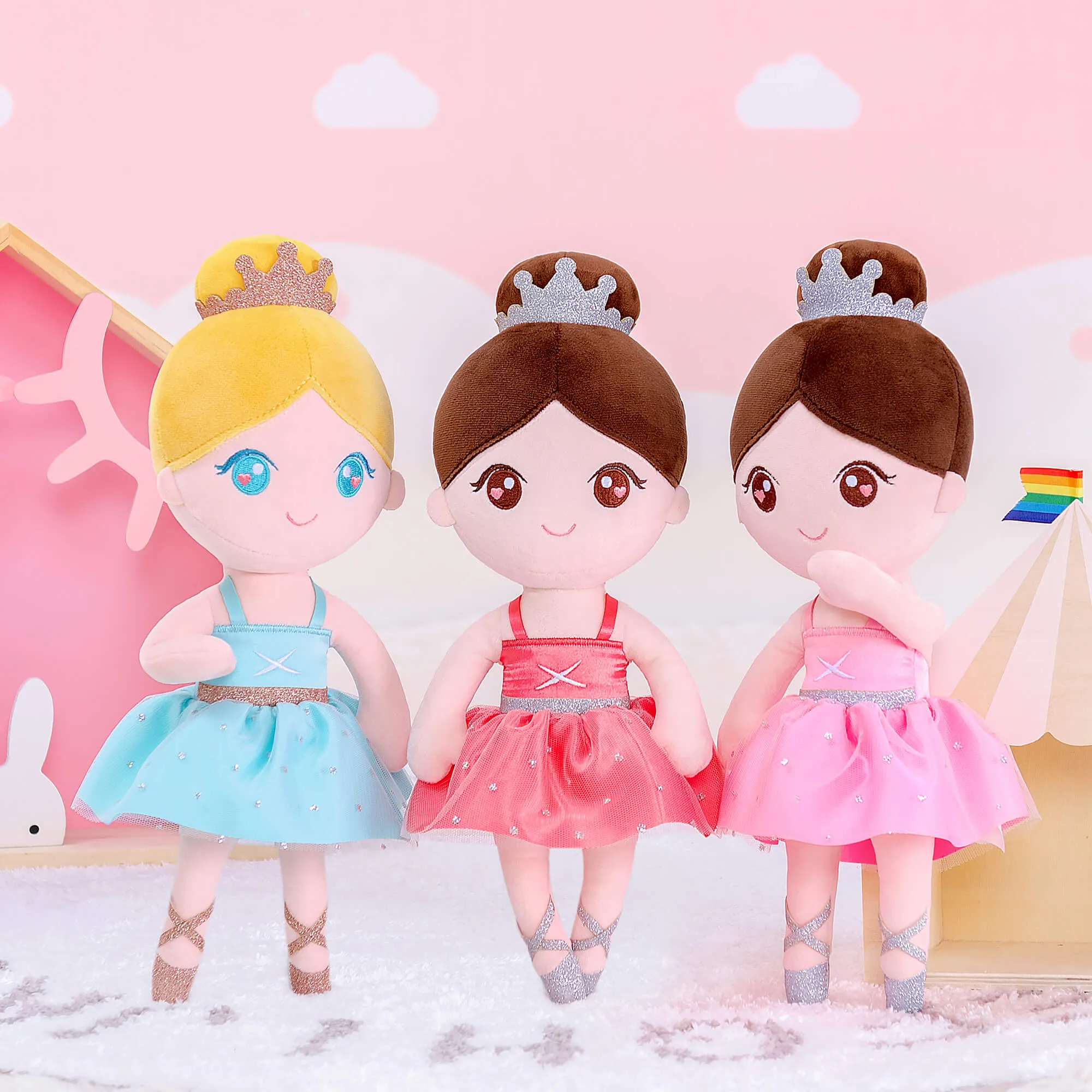 Gloveleya 13-inch Plush Dolls Ballerina Girl Toys Ballet Dream