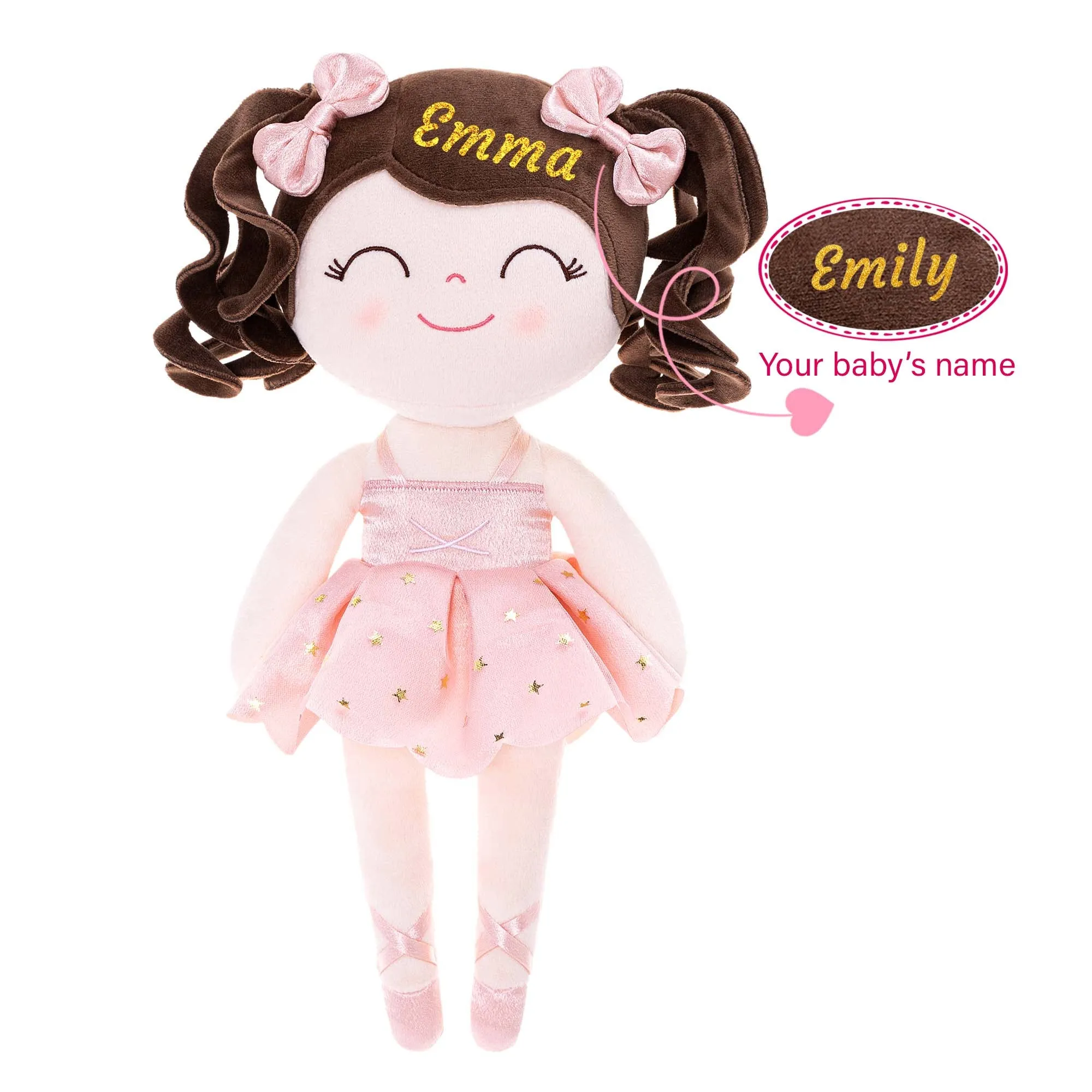 Gloveleya 14-inch Plush Dolls Curly Ballerina Series Ballet Dream