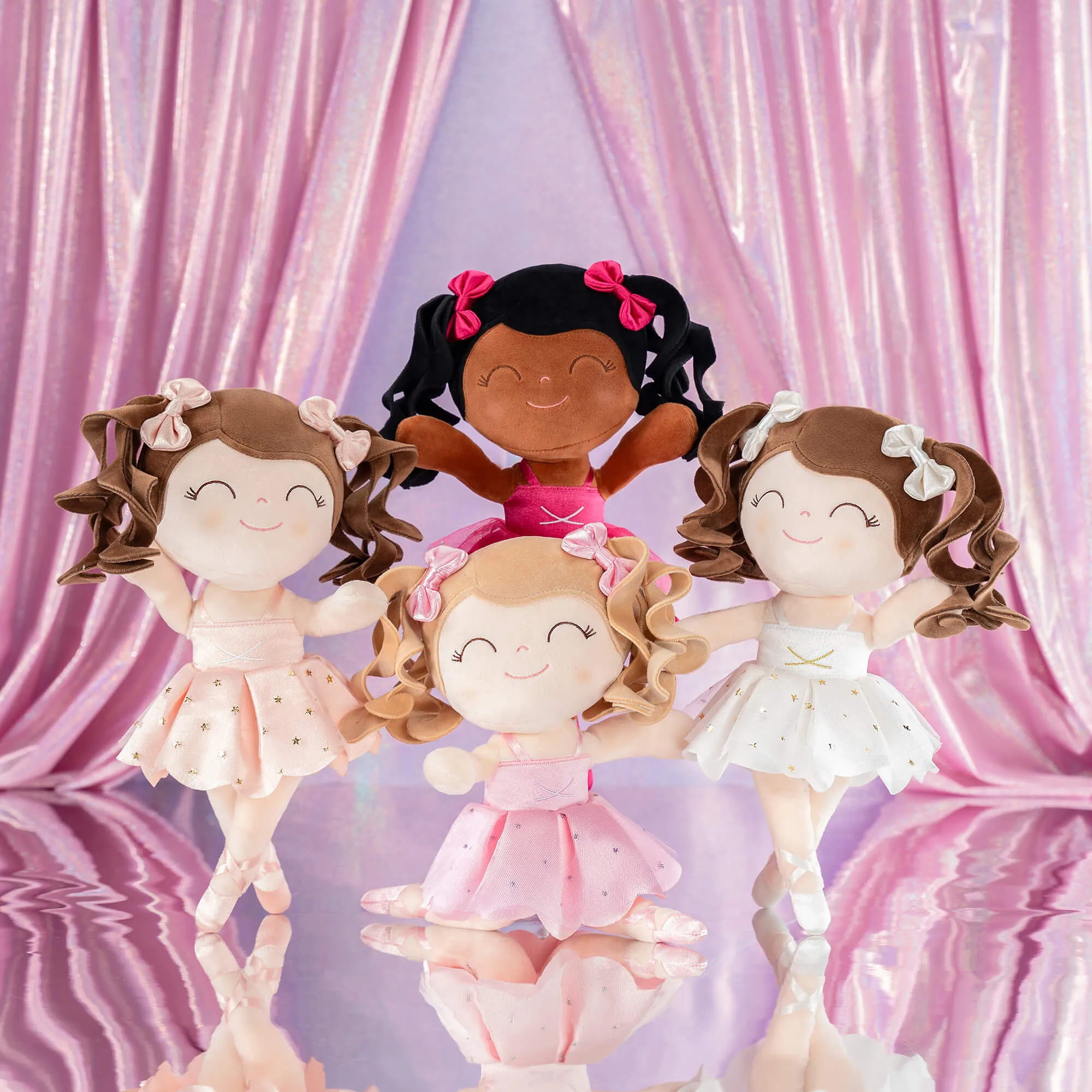 Gloveleya 14-inch Plush Dolls Curly Ballerina Series Ballet Dream