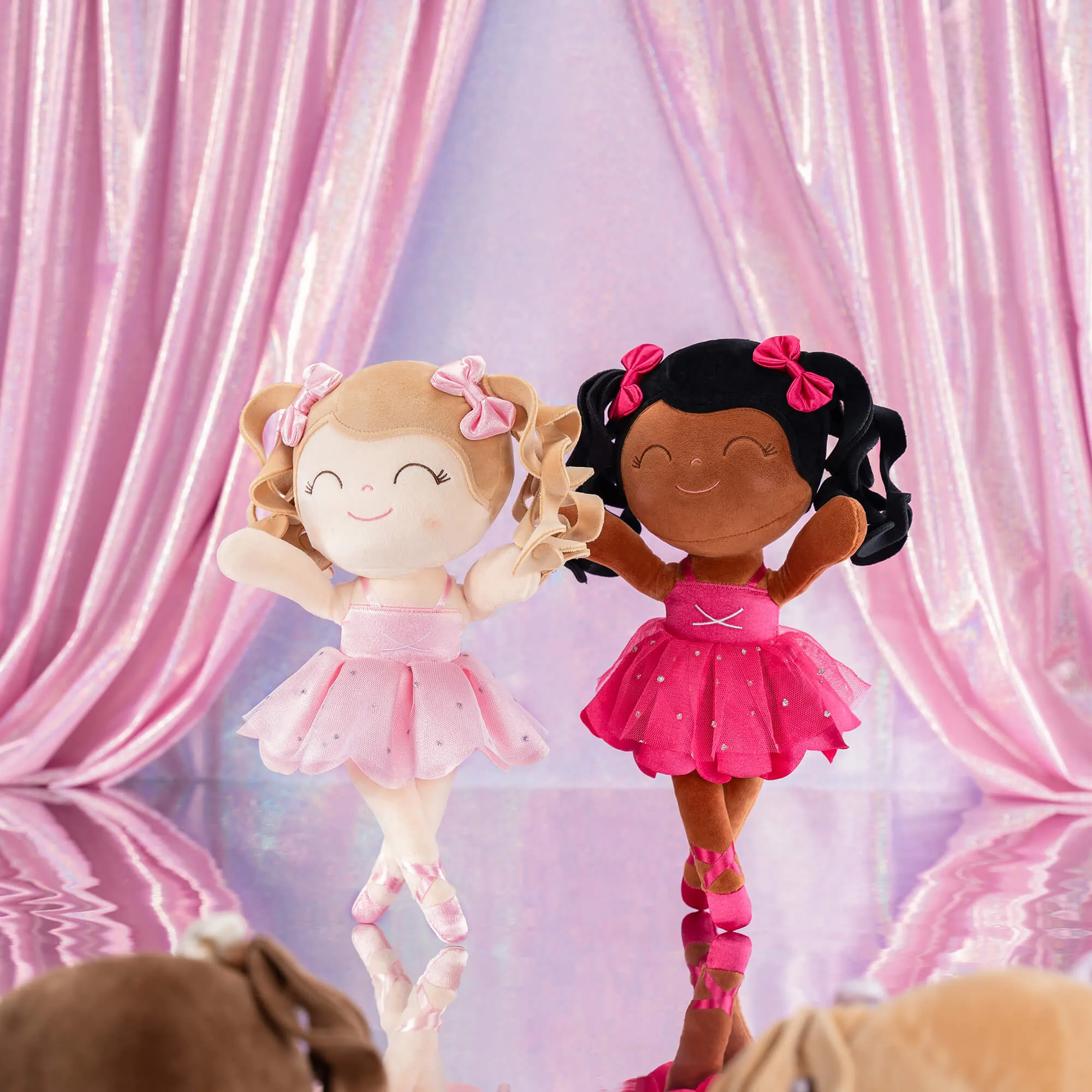 Gloveleya 14-inch Plush Dolls Curly Ballerina Series Ballet Dream