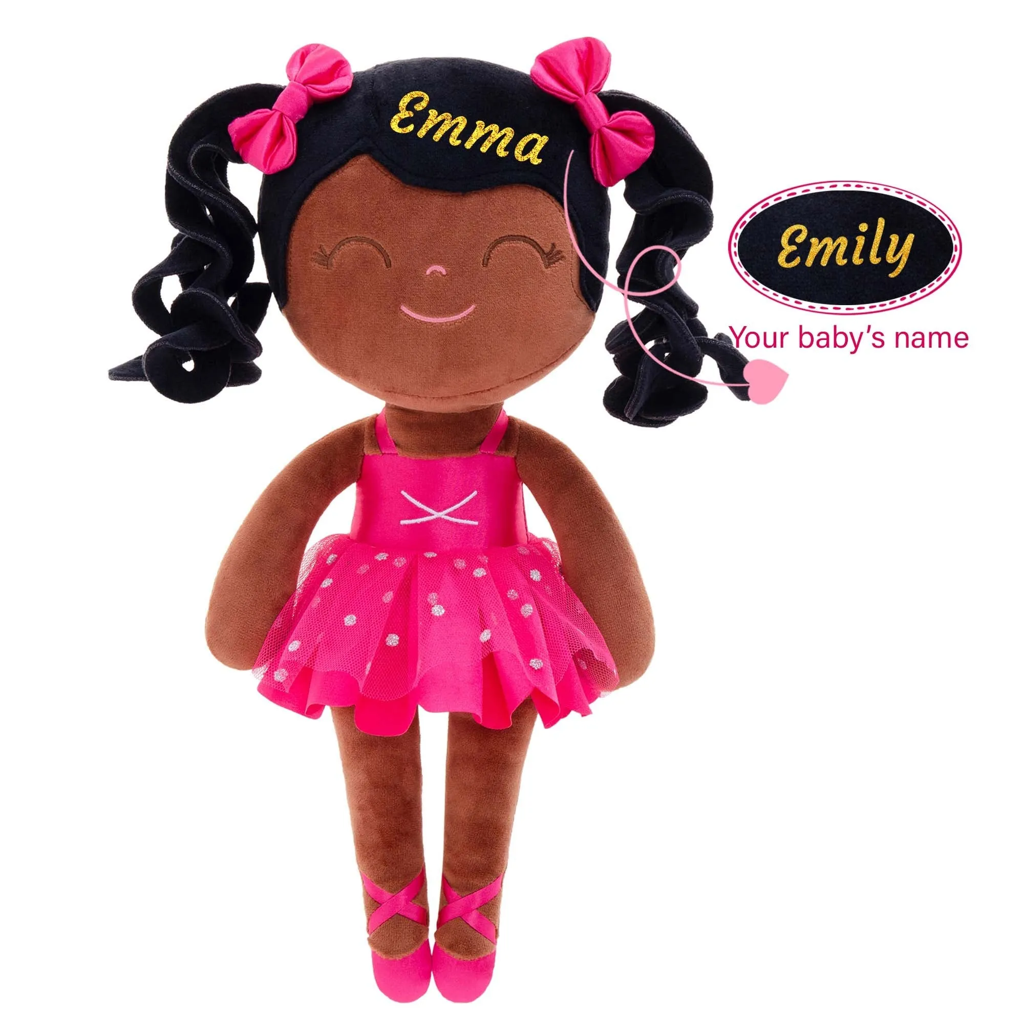 Gloveleya 14-inch Plush Dolls Curly Ballerina Series Ballet Dream
