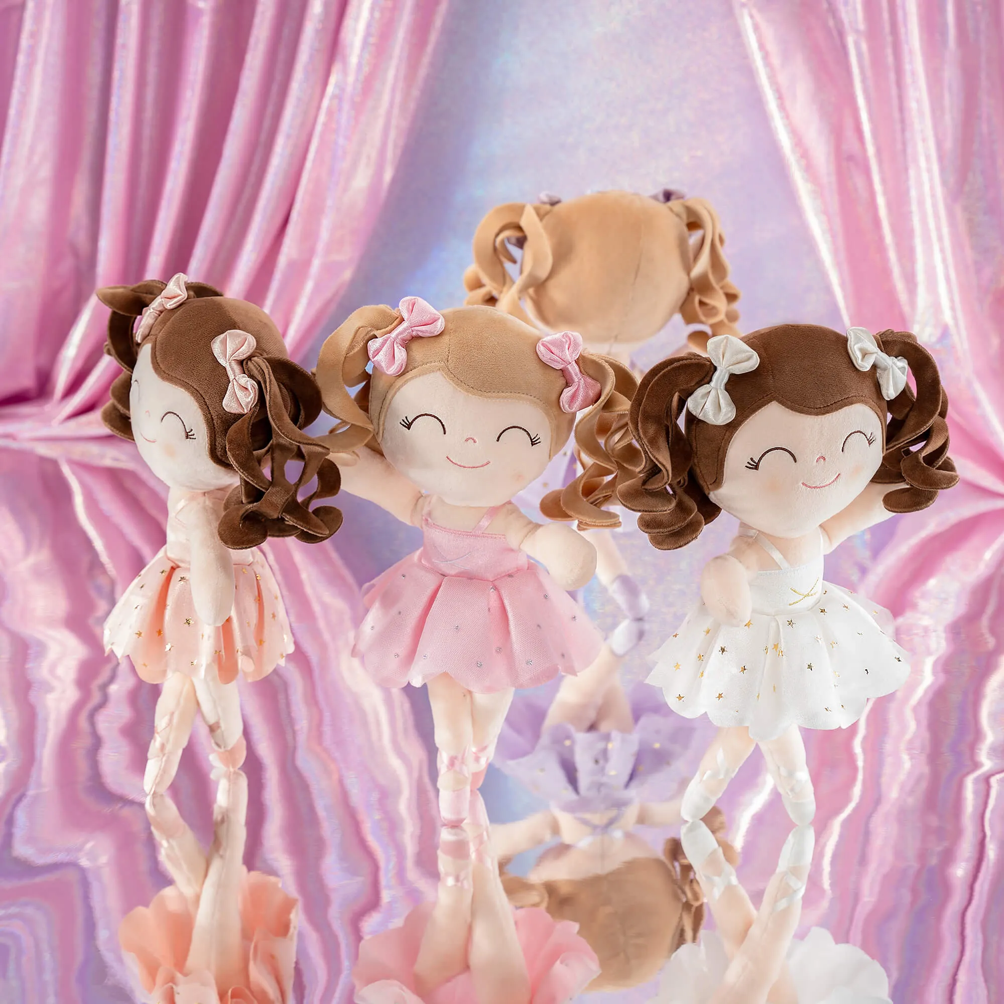 Gloveleya 14-inch Plush Dolls Curly Ballerina Series Ballet Dream