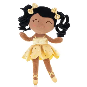 Gloveleya 14-inch Plush Dolls Curly Ballerina Series Tanned Gold Ballet Dream