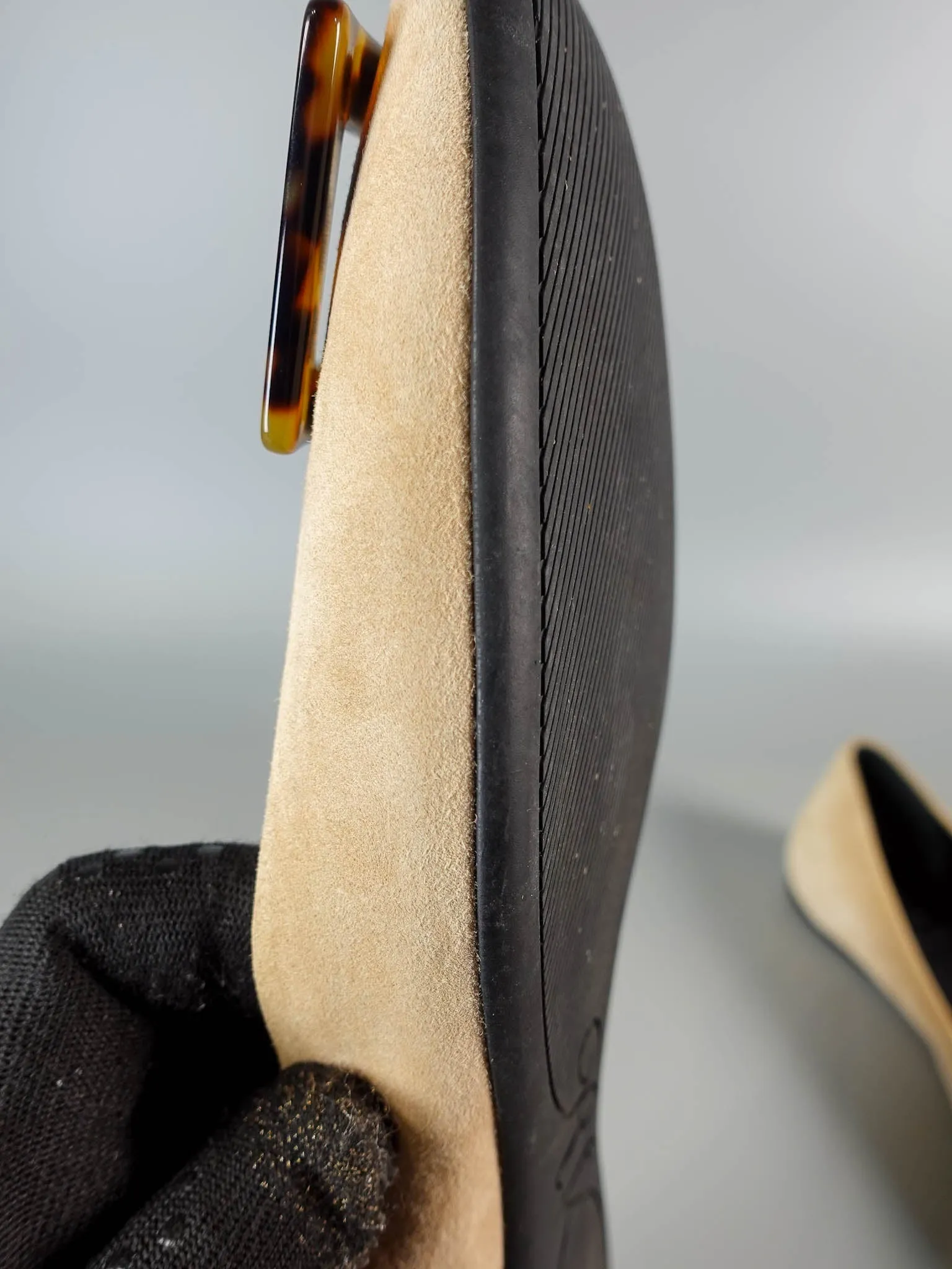 Gommette Suede Beige Ballet Flats Size 39 EU