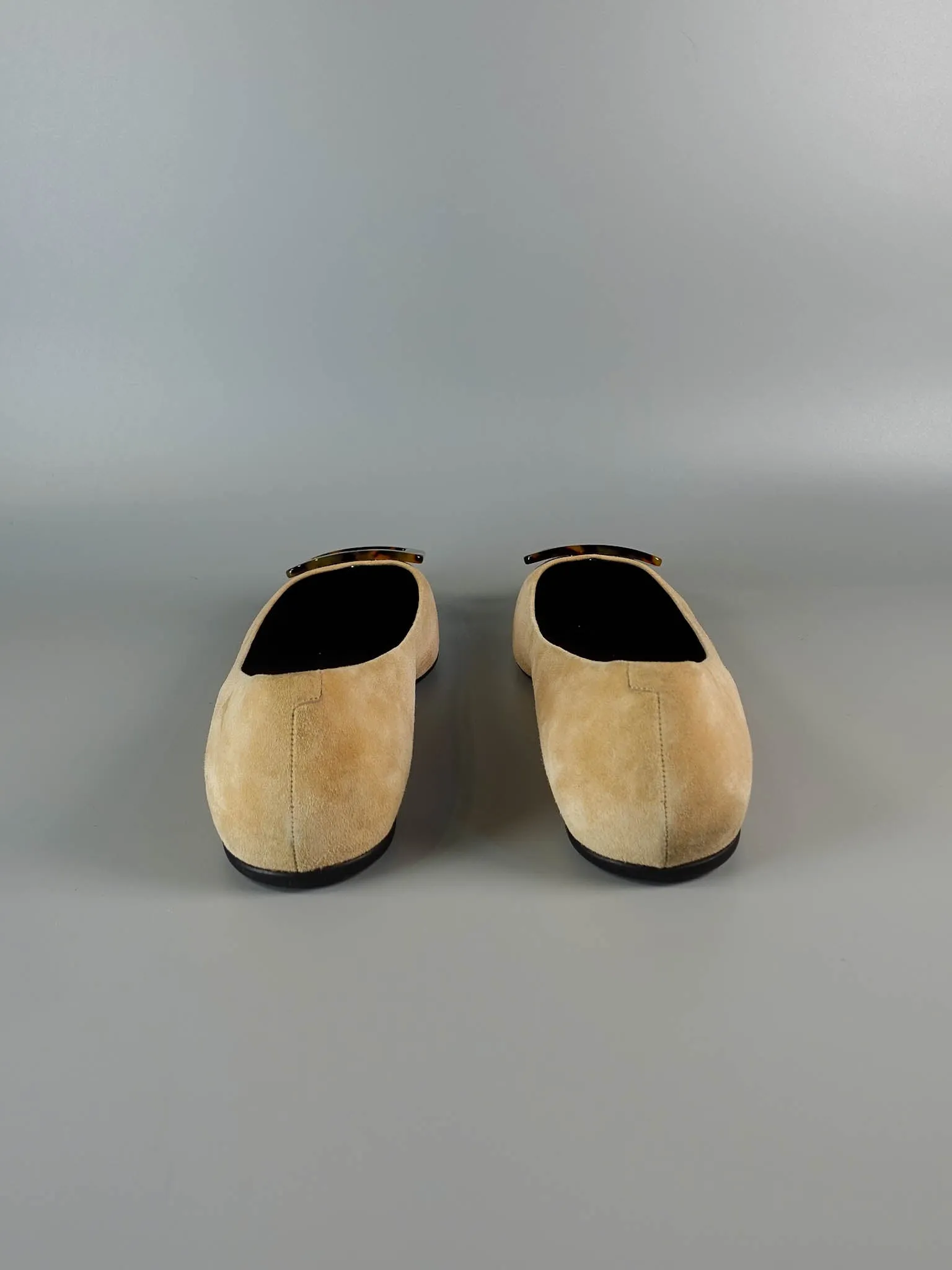 Gommette Suede Beige Ballet Flats Size 39 EU