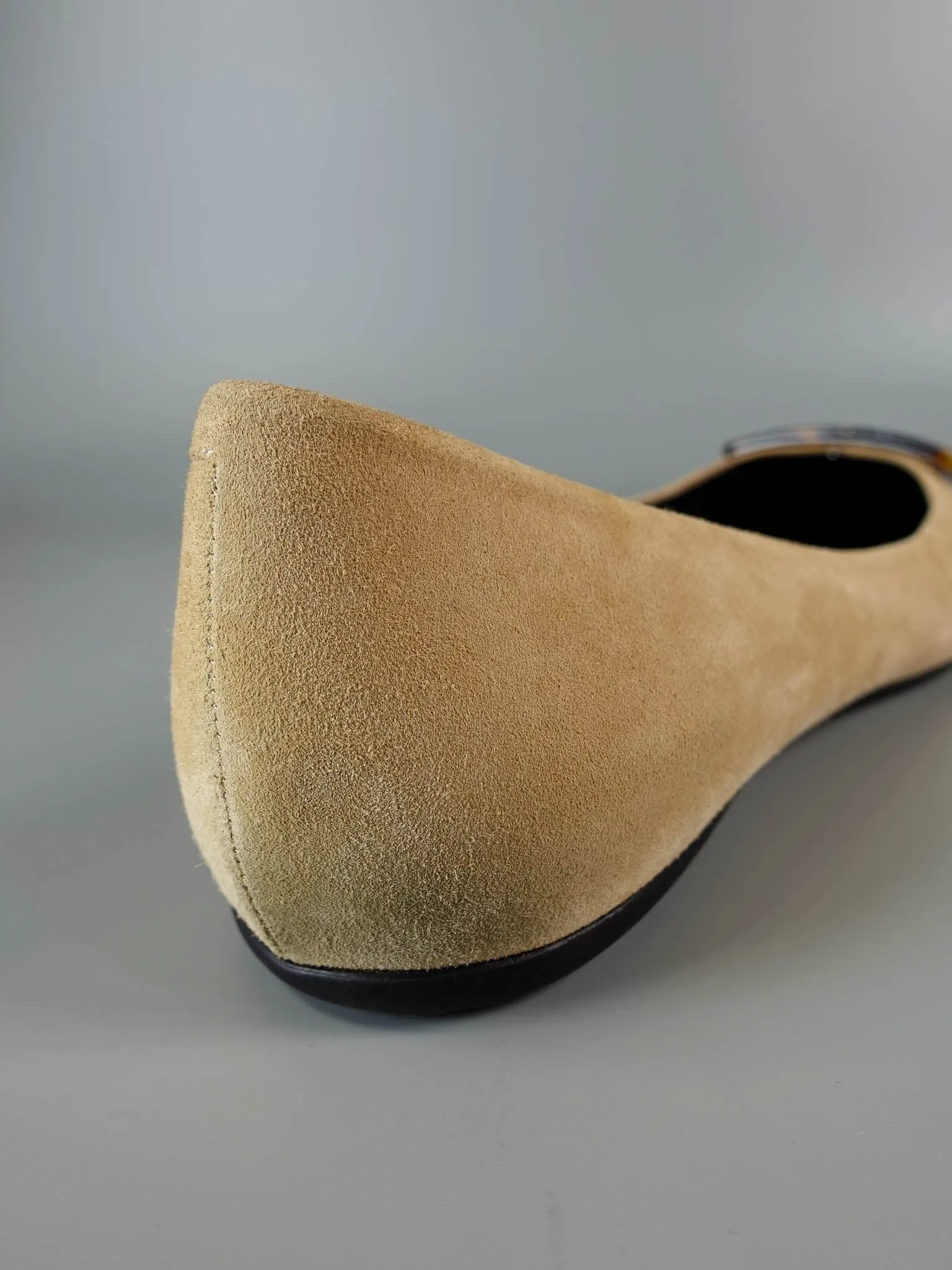 Gommette Suede Beige Ballet Flats Size 39 EU