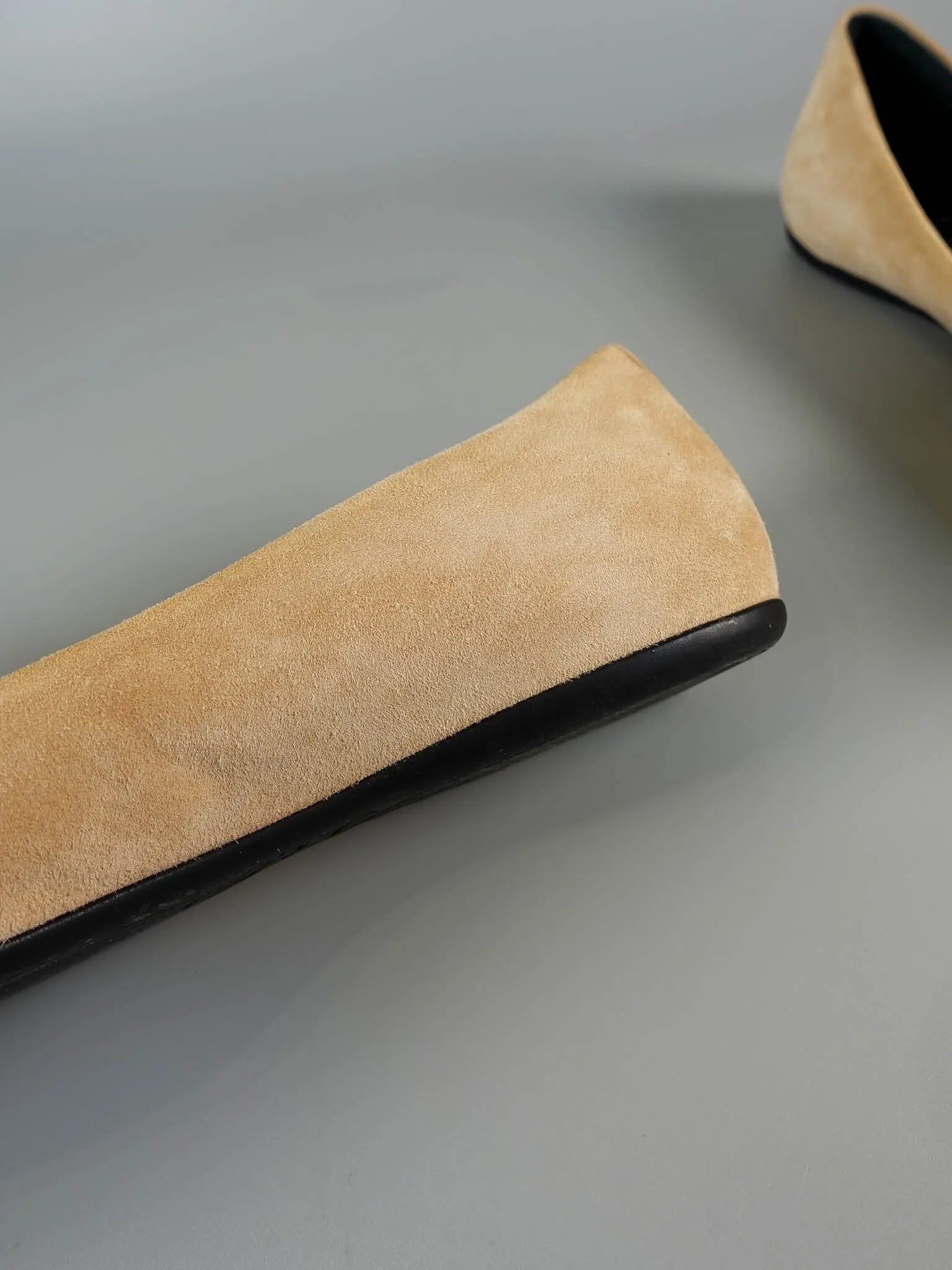 Gommette Suede Beige Ballet Flats Size 39 EU