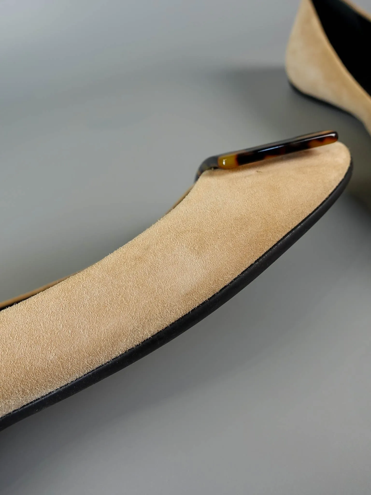 Gommette Suede Beige Ballet Flats Size 39 EU