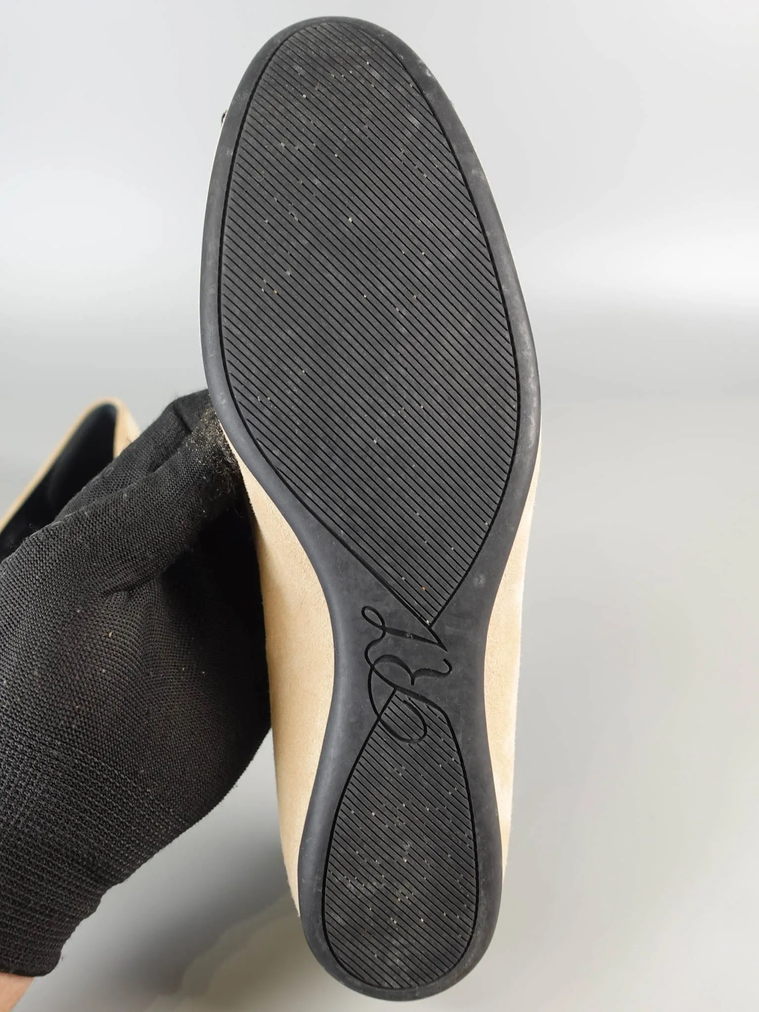 Gommette Suede Beige Ballet Flats Size 39 EU