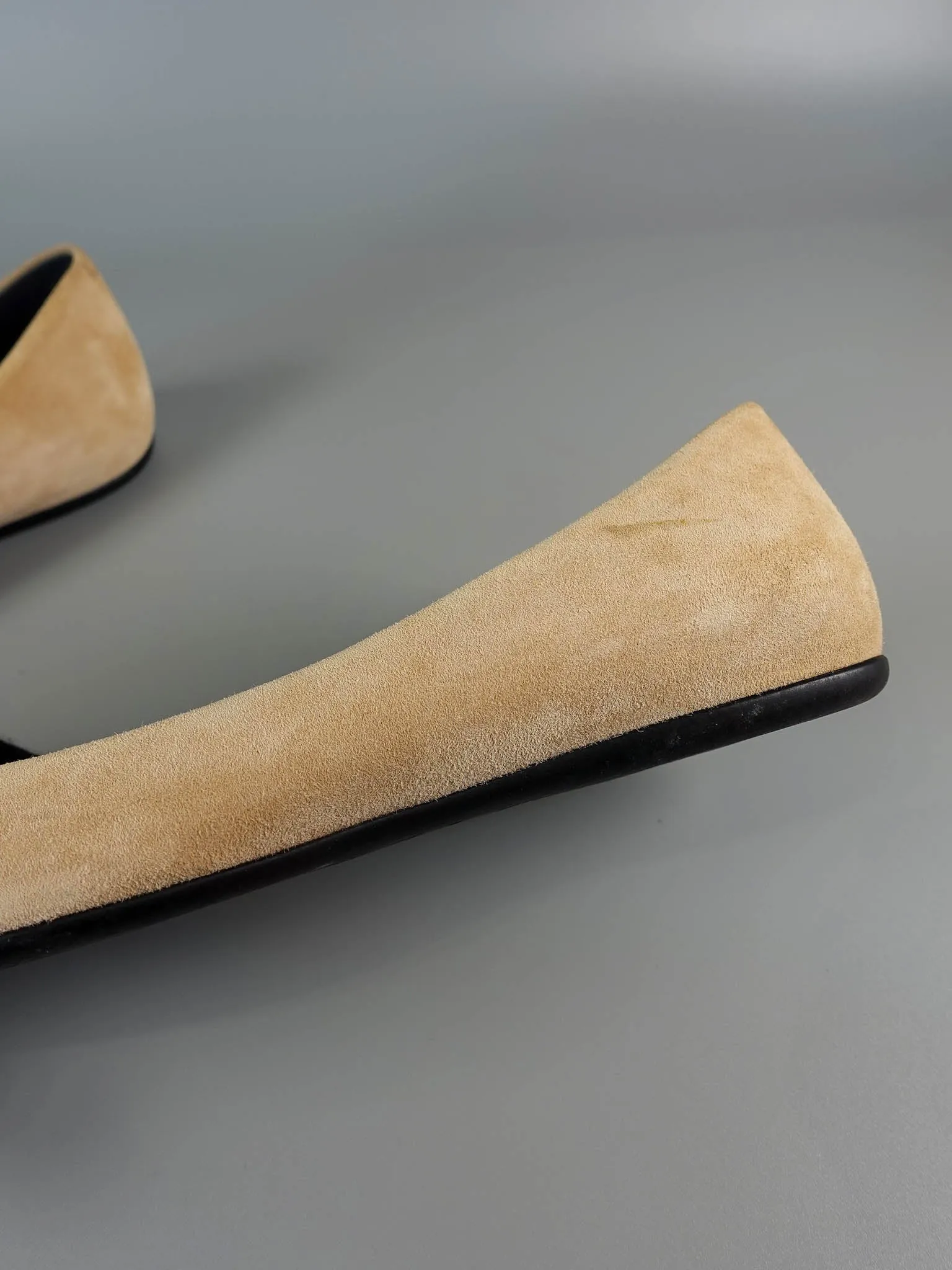 Gommette Suede Beige Ballet Flats Size 39 EU
